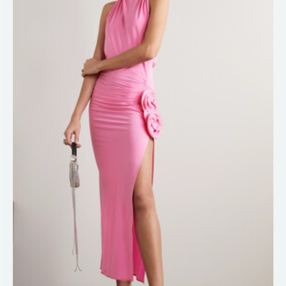 Magda Butrym One Shoulder Pink Dress